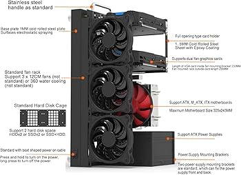 Amazon.com: ATX Computer Case, Micro ATX Case for ATX,M ATX, ITX